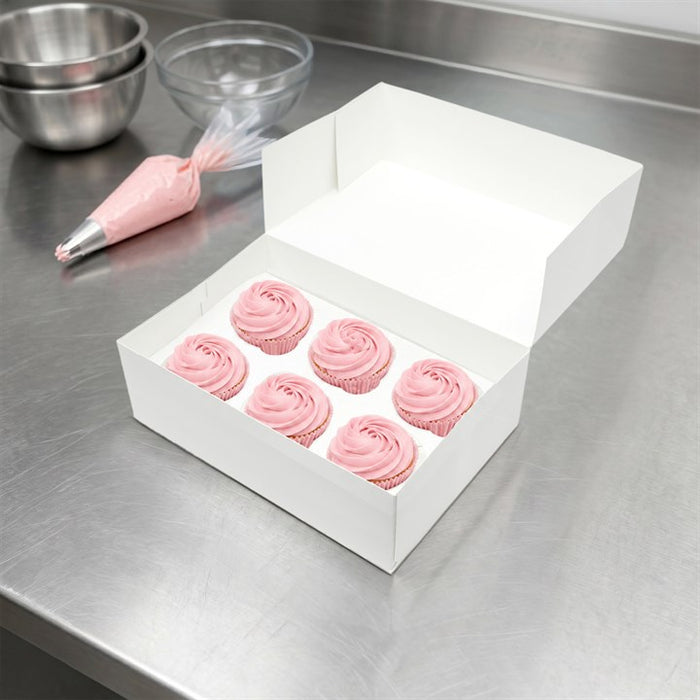 White 6 \ 12(Mini) Cupcake Box with Plain Lid