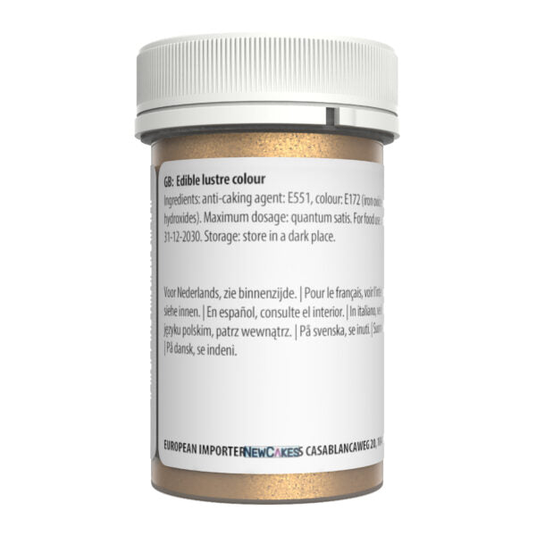 Sugarflair Lustre Dust – Bright Gold (E171 Free) 4g