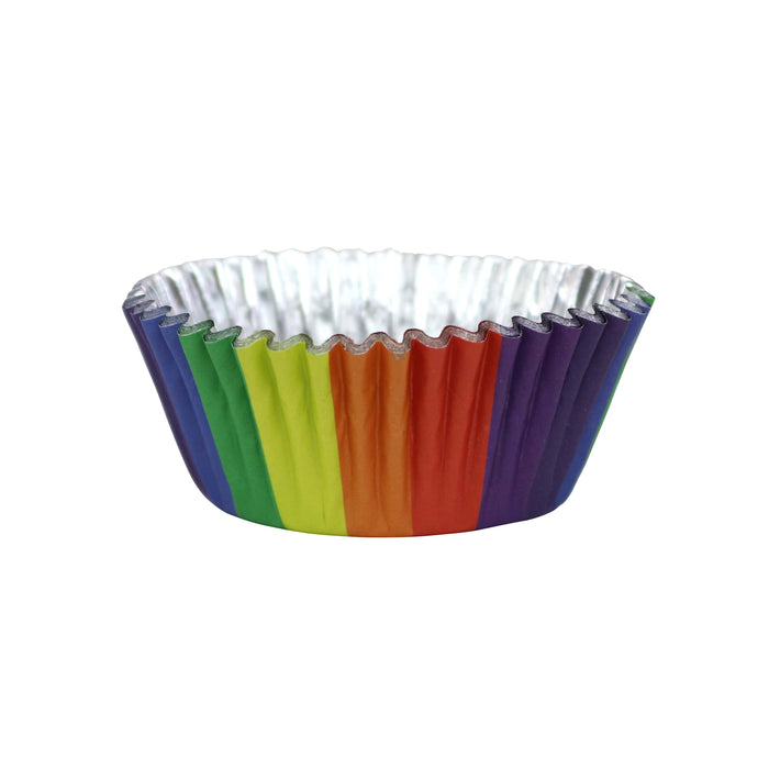 Cupcake Cases Foil Lined - Rainbow Colours Pk/30