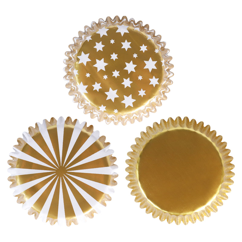 PME Christmas Metallic Cupcake Cases - Gold & Silver 100pk