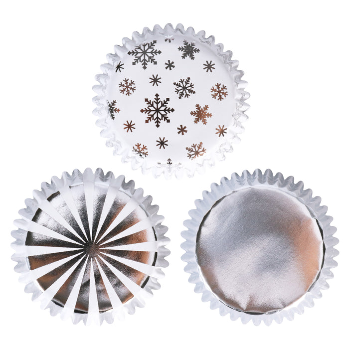 PME Christmas Metallic Cupcake Cases - Gold & Silver 100pk