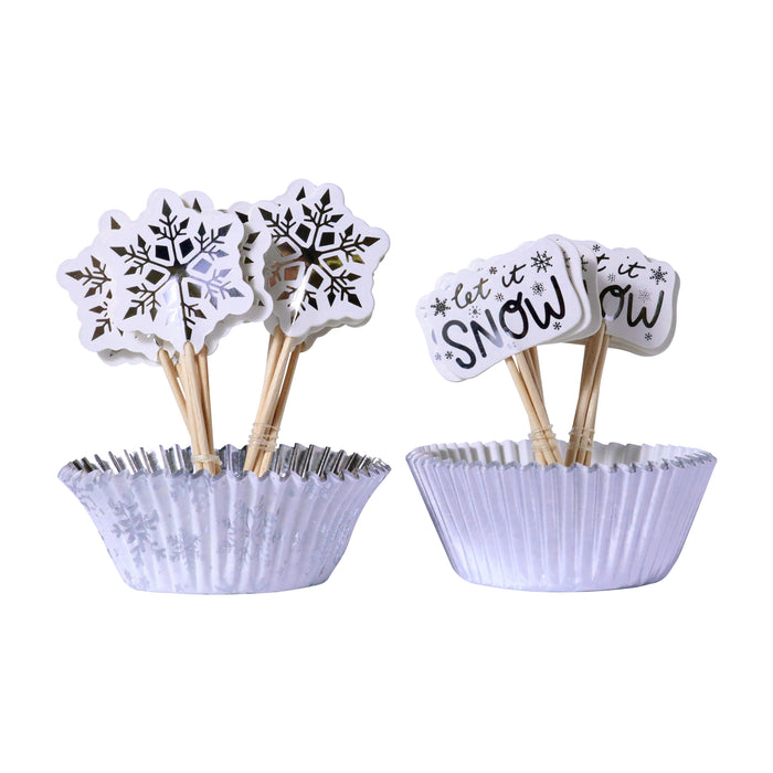 PME Christmas Cupcake & Topper Set of 24 - Let It Snow