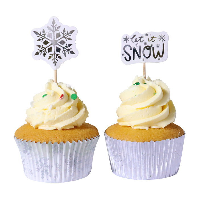 PME Christmas Cupcake & Topper Set of 24 - Let It Snow