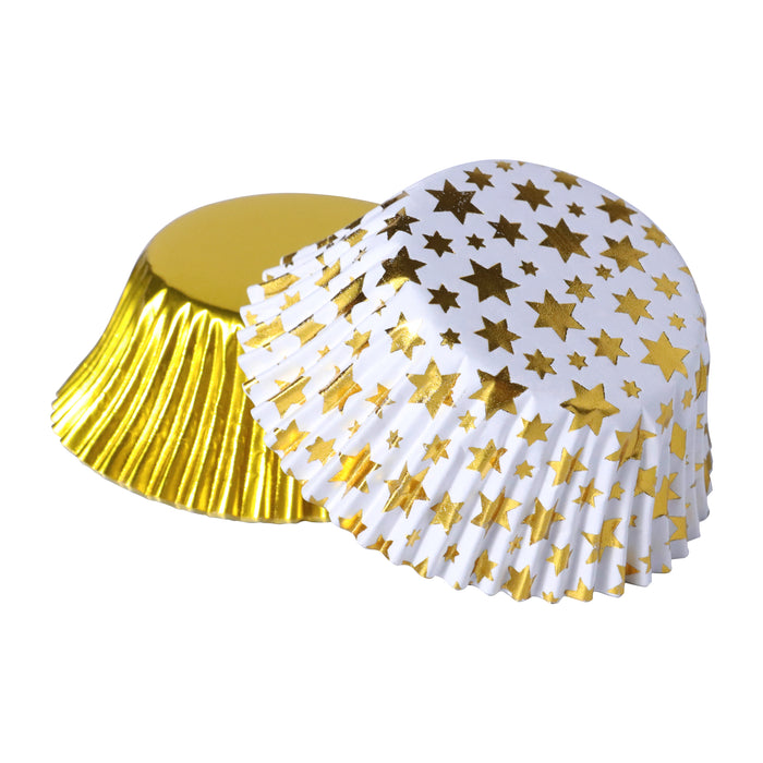PME Christmas Cupcake & Topper Set of 24 - Golden Stars