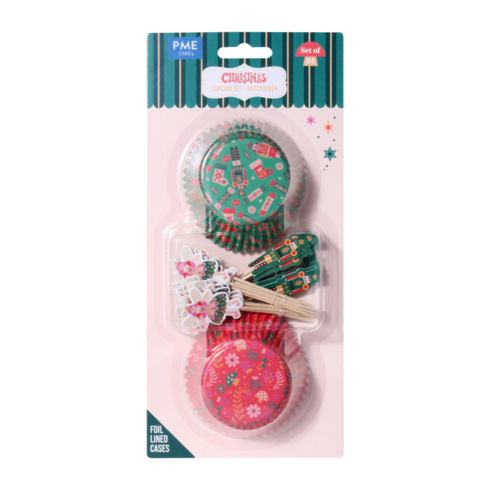 PME Christmas Cupcake & Topper Set of 24 - Nutcracker