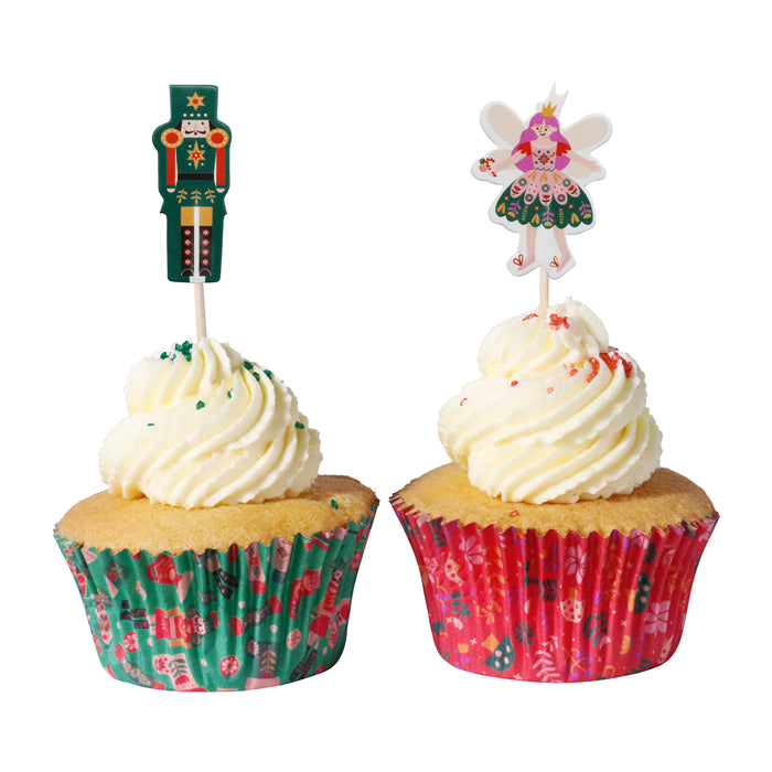 PME Christmas Cupcake & Topper Set of 24 - Nutcracker