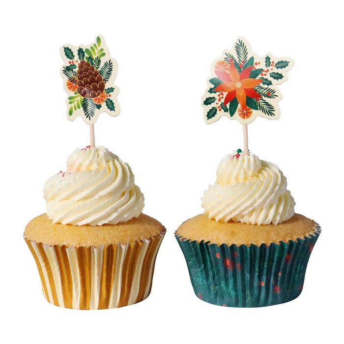 PME Christmas Cupcake & Topper Set of 24 - Winter Berries