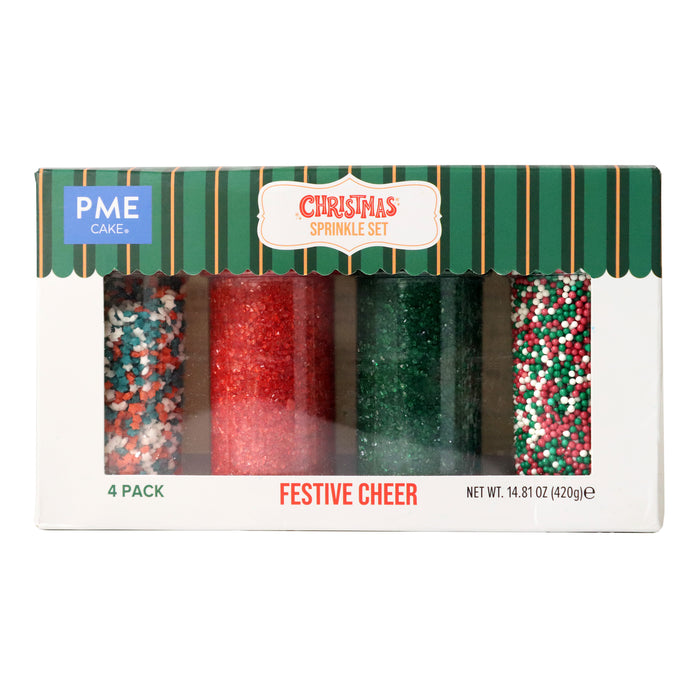 PME Christmas Sprinkle Set of 4 - Festive Cheer (420g)