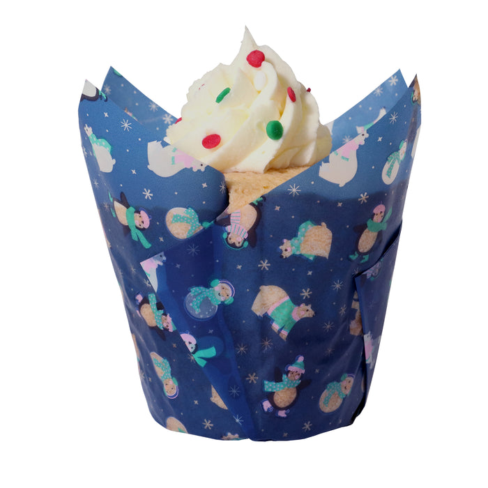 PME Christmas Tulip Muffin Cases - Frosty 24pk