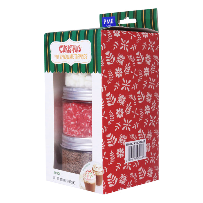 PME Christmas Hot Chocolate Toppings - Pack of 3 (400g)