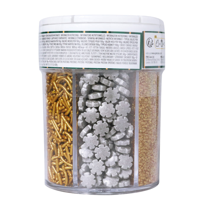 PME 6-in-1 Christmas Sprinkle Set - Holiday Sparkle (196g)