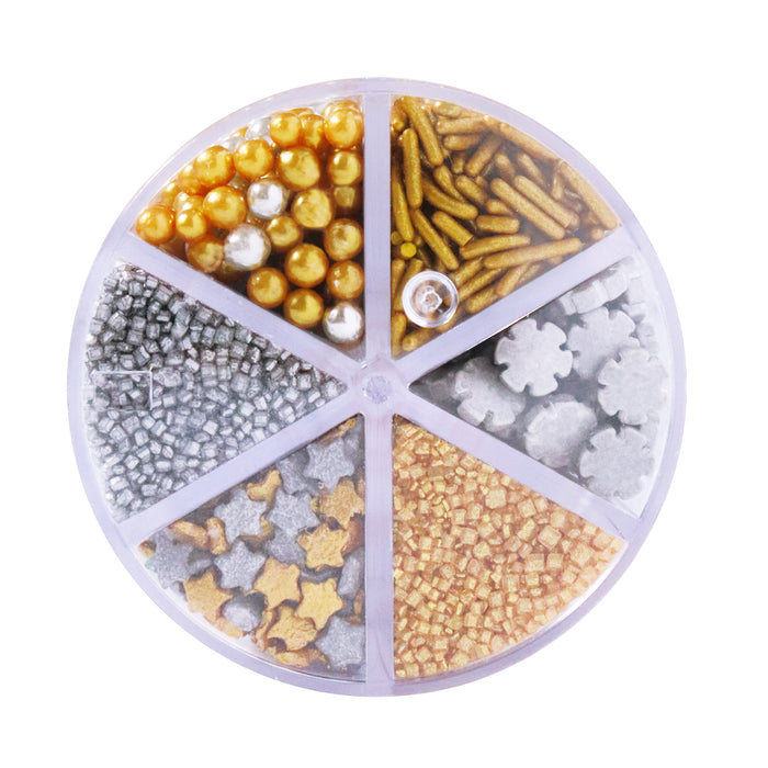 PME 6-in-1 Christmas Sprinkle Set - Holiday Sparkle (196g)