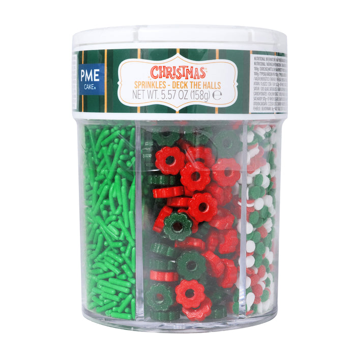 PME 6-in-1 Christmas Sprinkle Set - Deck the Halls (158g)