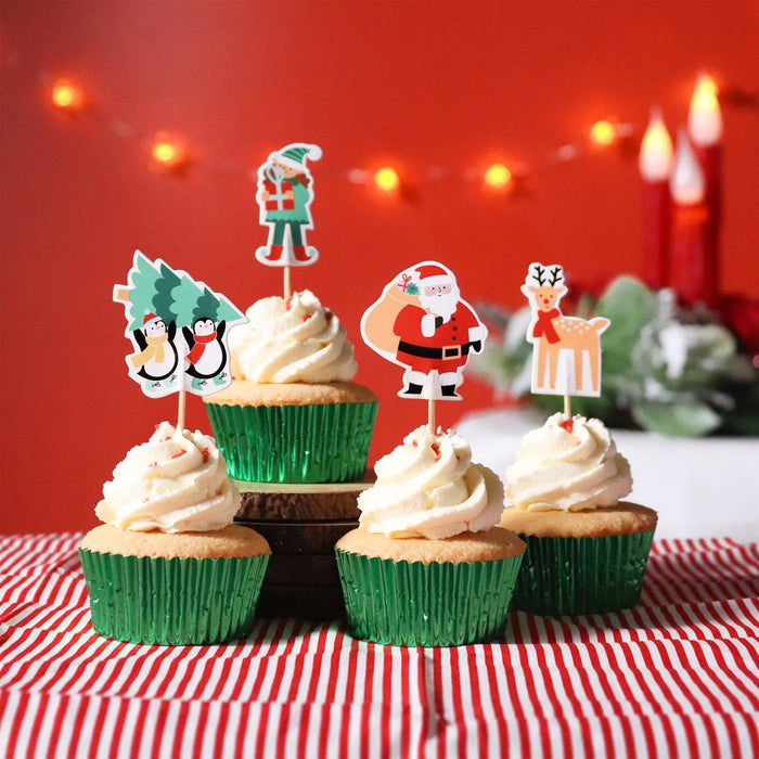 PME Christmas Cupcake Toppers - Santa & Friends 24pk