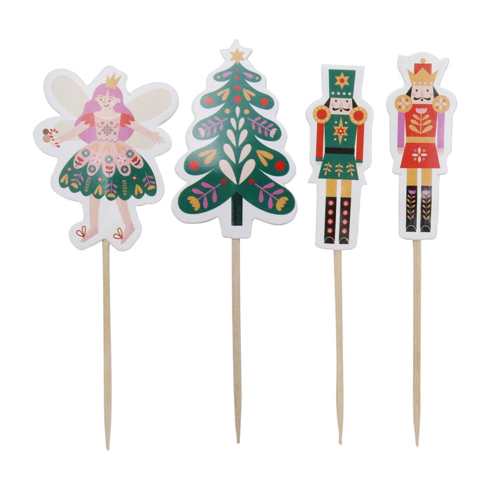 PME Christmas Cupcake Toppers - Nutcracker 24pk