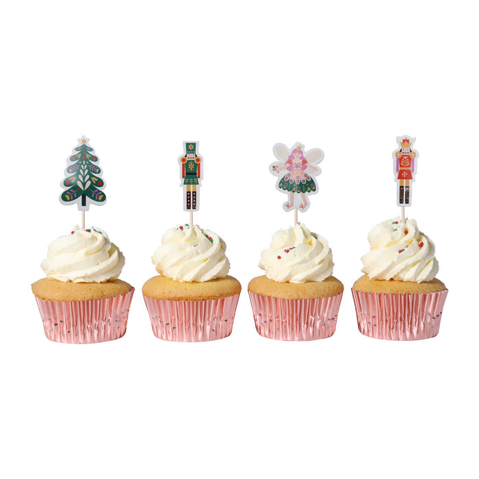 PME Christmas Cupcake Toppers - Nutcracker 24pk
