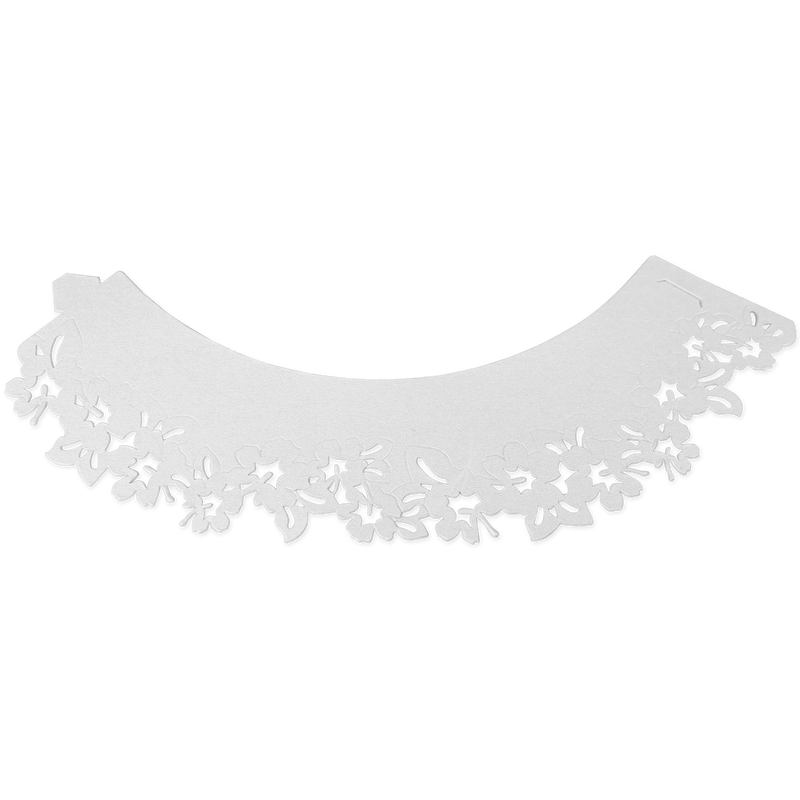 Cupcake Wrappers - White Flowers Pk/12