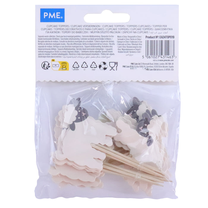 PME Easter Cupcake Toppers - Sheep , Set of 24