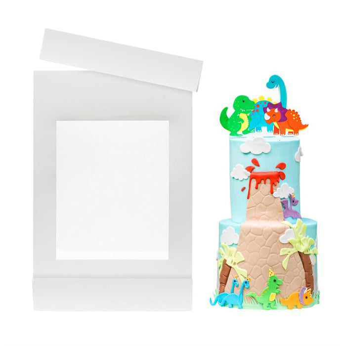 12x12x20" Extra Tall Cake Box with Front Window