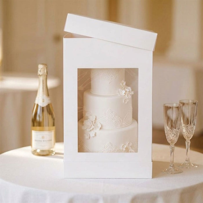 14x14x20" Extra Tall Cake Box with Front Window