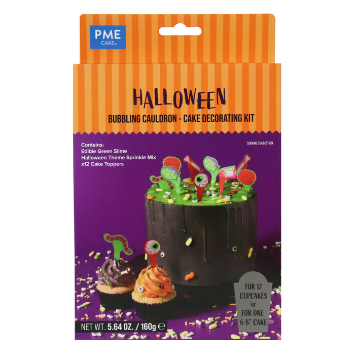 PME Halloween Cake Decorating Kit with edible slime - Bubbling Cauldron