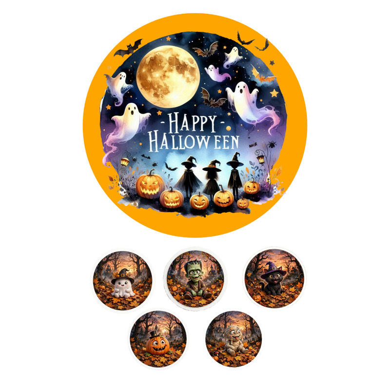 Halloween Edible Toppers 8" Or 2" Sheets