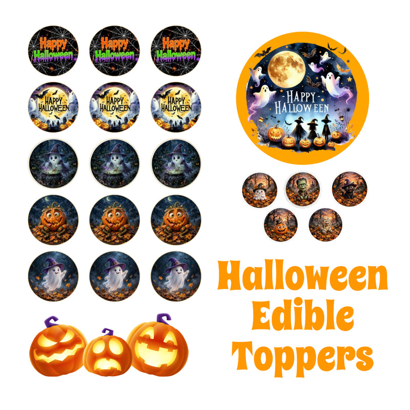 Halloween Edible Toppers 8" Or 2" Sheets