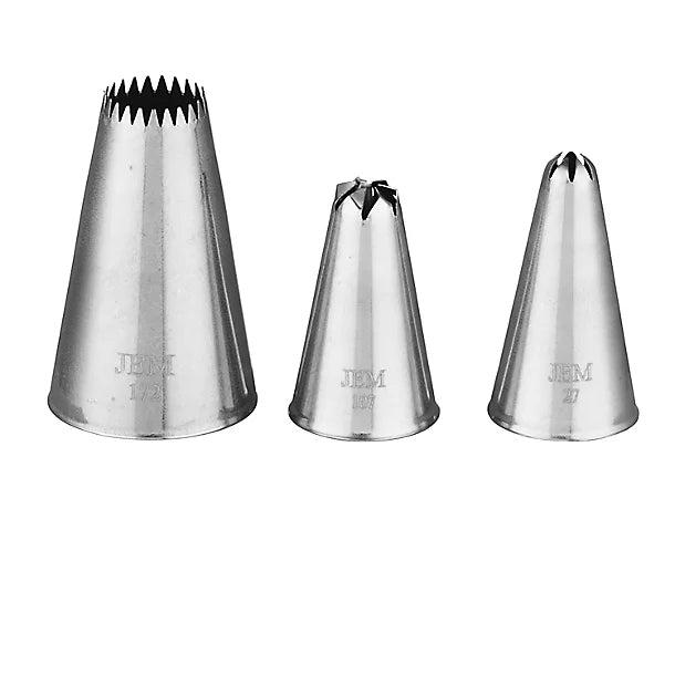 Jem Nozzles Set – Mini Cupcake & Star Collection, Pack of 3
