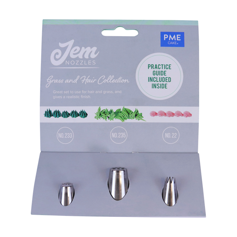 PME Jem Nozzle Grass & Hair 3pk