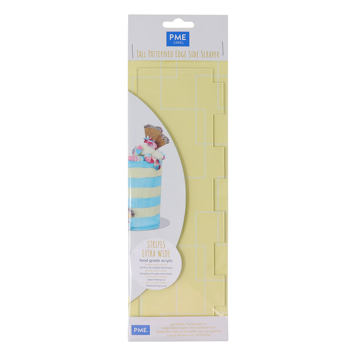 Side Scrapers - Patterned Acrylic Extra Wide Stripes (255mm / 10”)