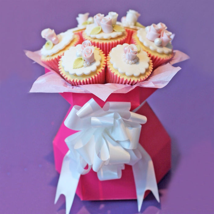 Cupcake Bouquet Box-7 Holding Cups: Red