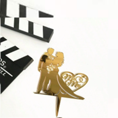 Mr & Mrs Gold Acrylic Bouquet