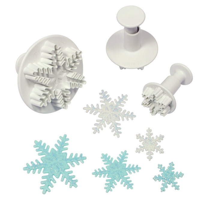 PME Plunger Cutter - S/M/L Snowflake Set of 3