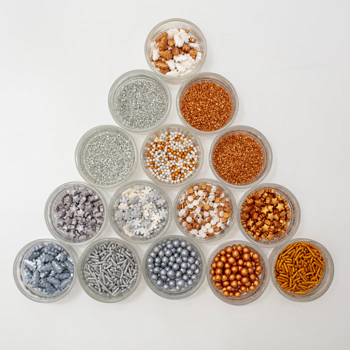 PME 30 Pack Assorted Sprinkles - Metallic (180g / 6.35oz)