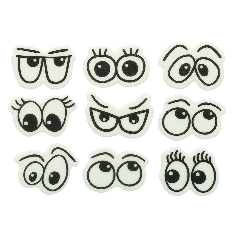 Printed Sugar Edible Toppers - Cartoon Eyes 12pc
