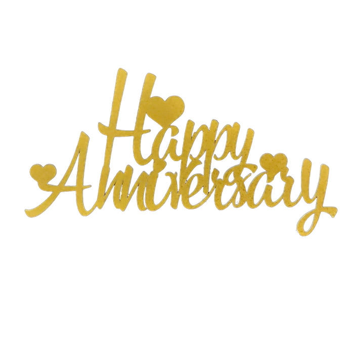 Cake Topper - BW Anniversary Gold