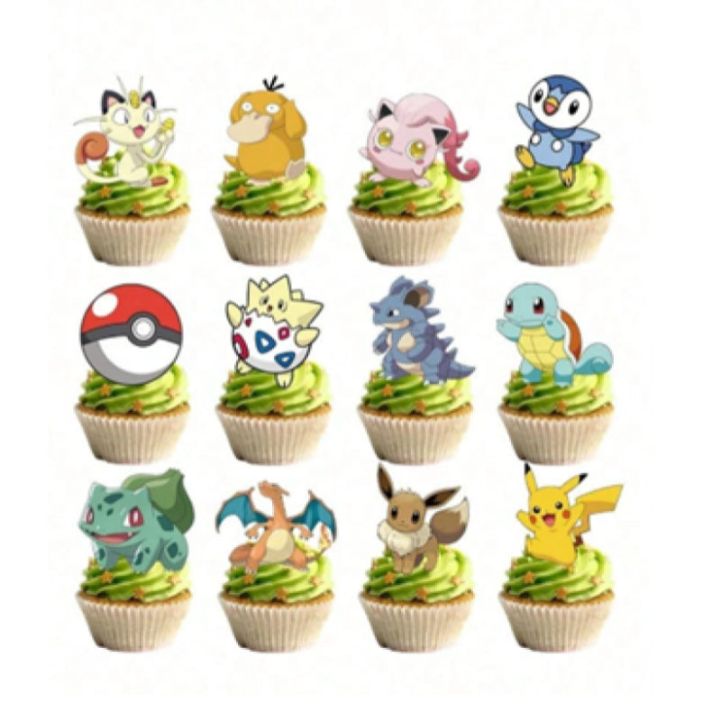 Pokemon Cupcake Toppers 12pc