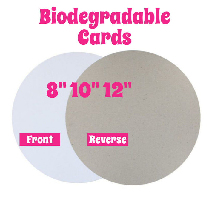Round Bio White Cake Board 10pks
