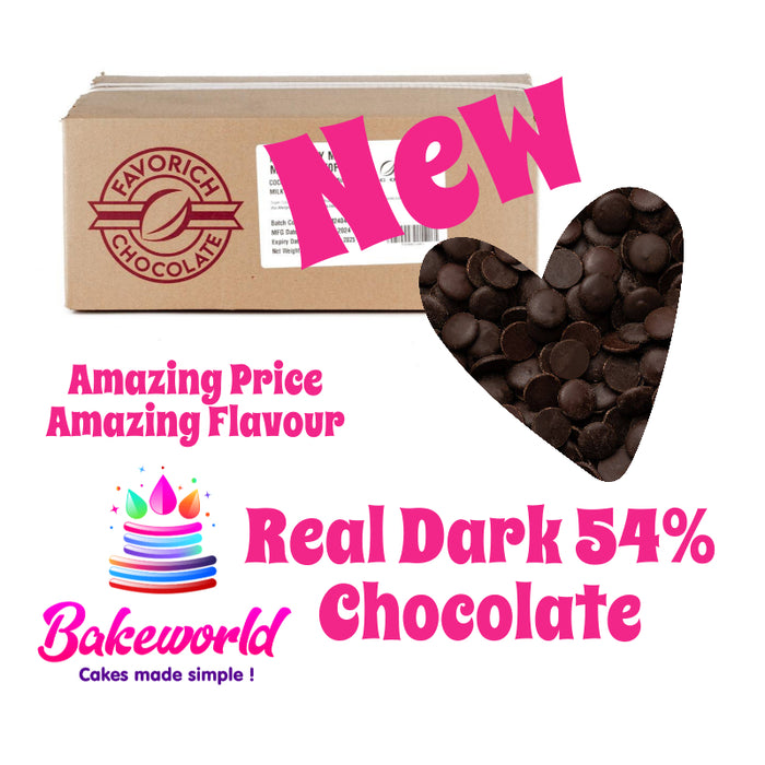 10kg FAVORICH Dark Chocolate Buttons 54%