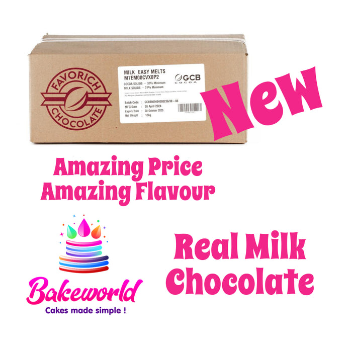 10kg FAVORICH Milk Chocolate Buttons 36%