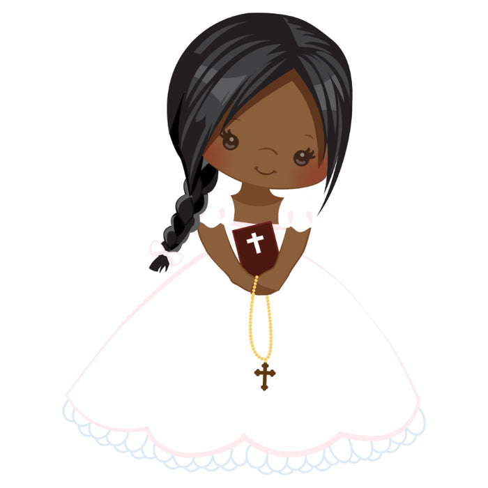 Customised Inclusive Communion Girl Toppers 7" Disc & 6 x 2"
