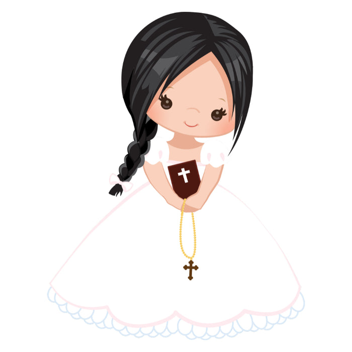 Customised Inclusive Communion Girl Toppers 7" Disc & 6 x 2"