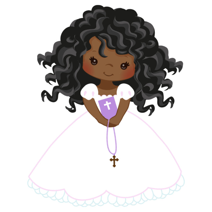 Customised Inclusive Communion Girl Toppers 7" Disc & 6 x 2"