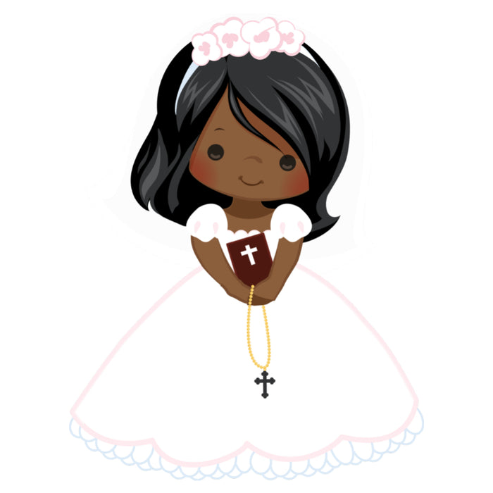 Customised Inclusive Communion Girl Toppers 7" Disc & 6 x 2"