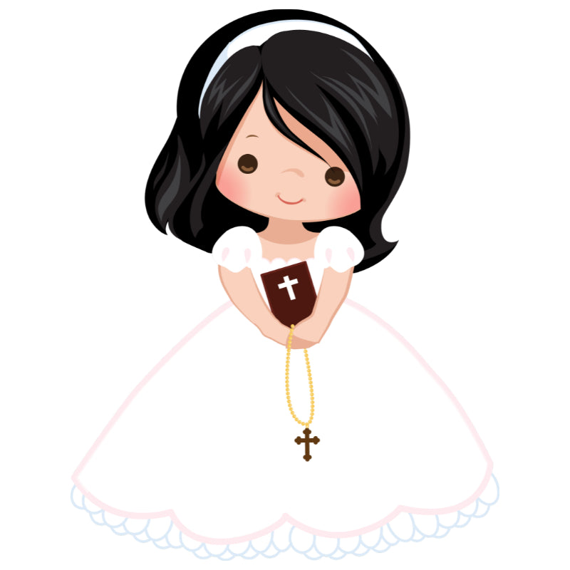 Customised Inclusive Communion Girl Toppers 15 x 2"