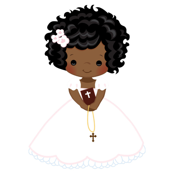 Customised Inclusive Communion Girl Toppers 7" Disc & 6 x 2"