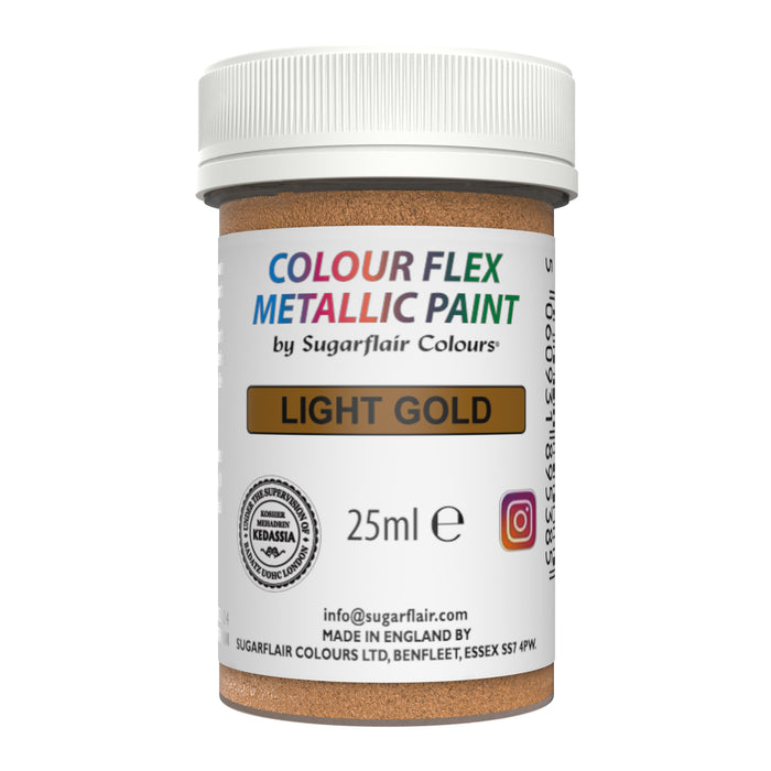 Colour Flex – Light Gold (E171 Free) Metallic Edible Paint 25ml