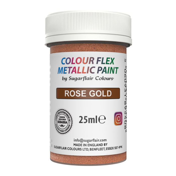 Colour Flex – Rose Gold (E171 Free) Metallic Edible Paint 25ml