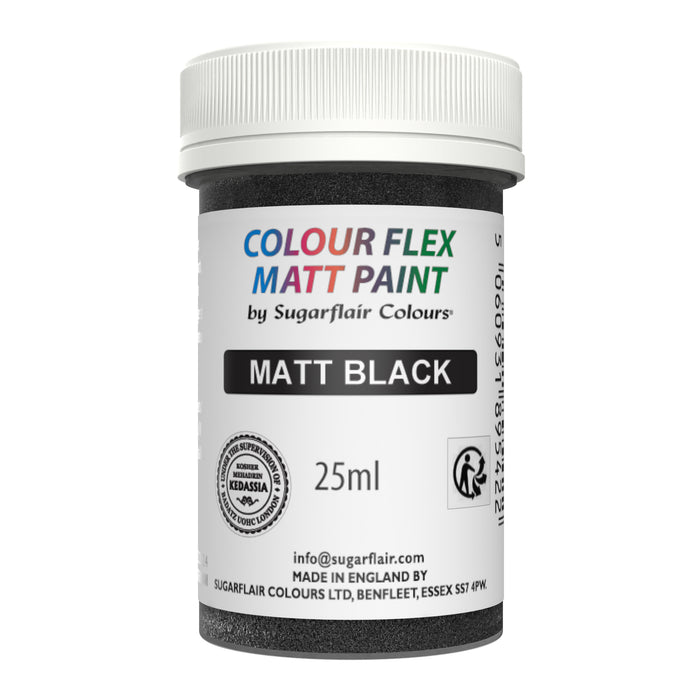 Colour Flex – Matt Black – Non Metallic (E171 Free) Metallic Edible Paint 25ml
