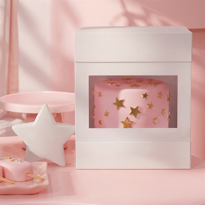 14x14x14" Tall White Cake Box with Front Window